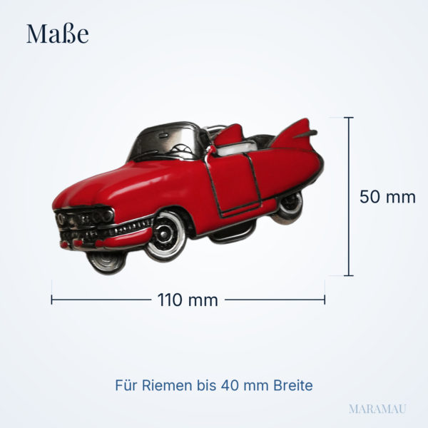 Cadillac Rot – Maße